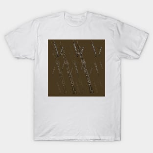 Oboe Pattern in Brown T-Shirt